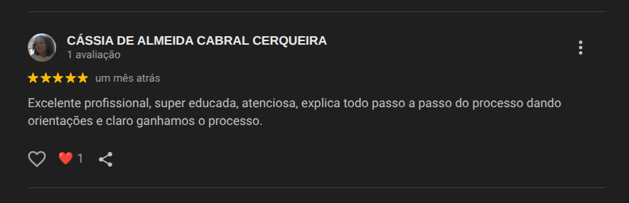 Avaliação Google