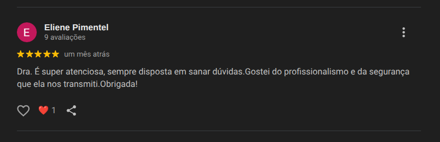 Avaliação Google